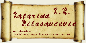 Katarina Milosavčević vizit kartica
